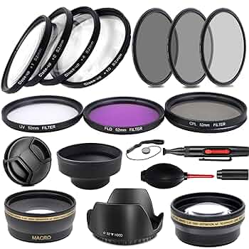 Amazon | 52mm 究極のニコンレンズフィルターアクセサリー